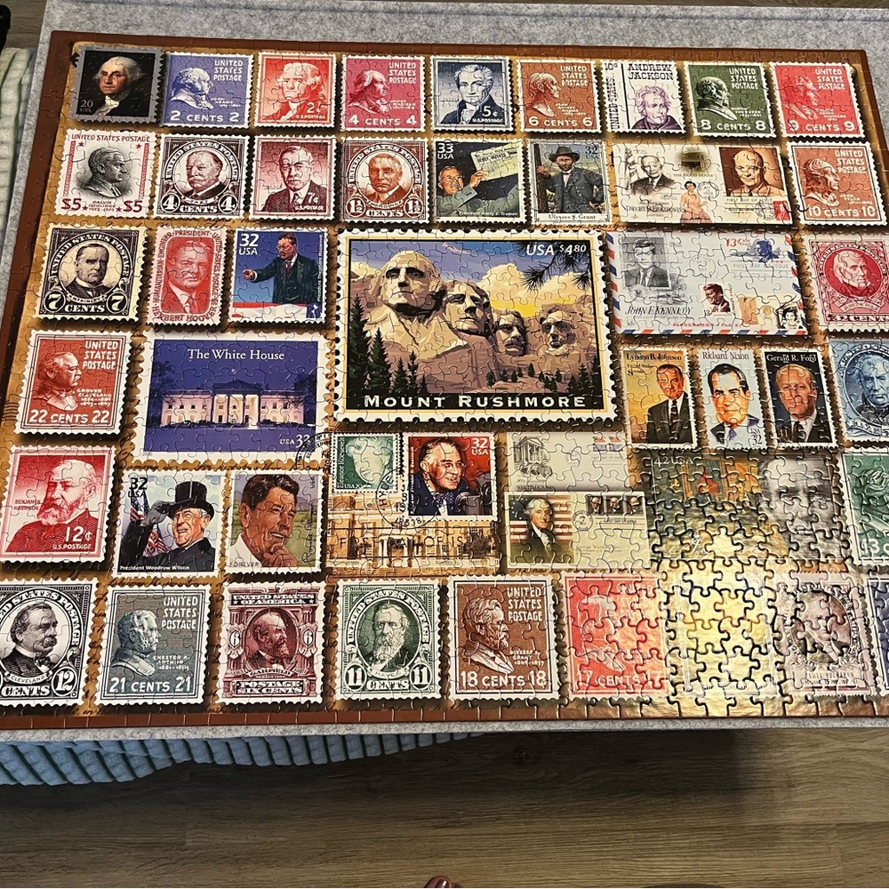 White Mountain Presidential Stamps Puzzle